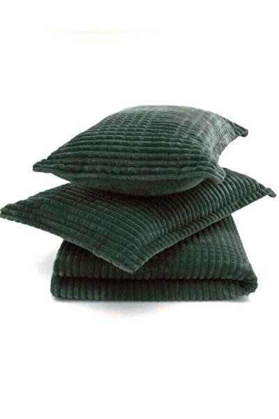 Merinos Modern Line 3 Parça Battaniye Seti - Yeşil