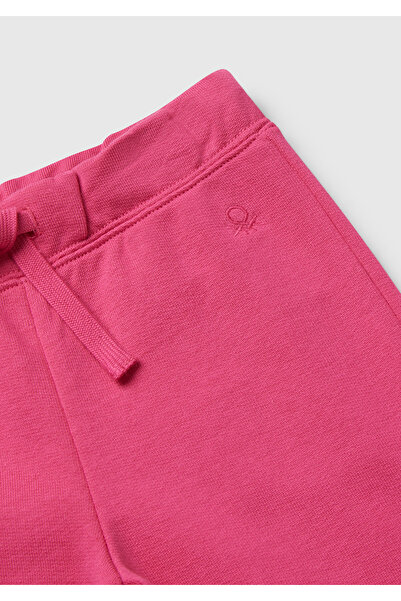 United Colors of Benetton Kız Çocuk Pembe Logo İşlemeli Eşofman Altı