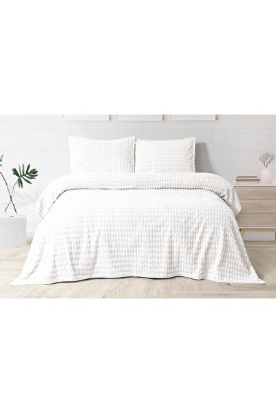 Merinos Σετ κουβέρτας διπλής κρεβατοκάμαρας Modern Twist 3 τεμαχίων σε κουτί 220x240 Bone