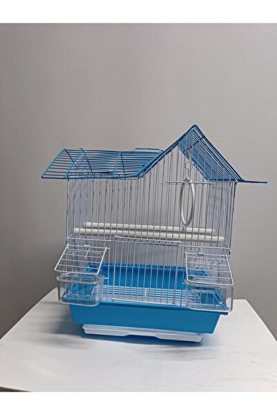 netx Mavi Kuş Kafesi Çin Evi 30x23x51 Kanarya Muhabbet Kuşu için