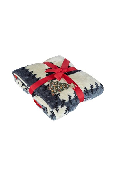 Dolce Bonita Home Wellsoft 3D Tv Blanket 100X170 Holly Jolly Gray