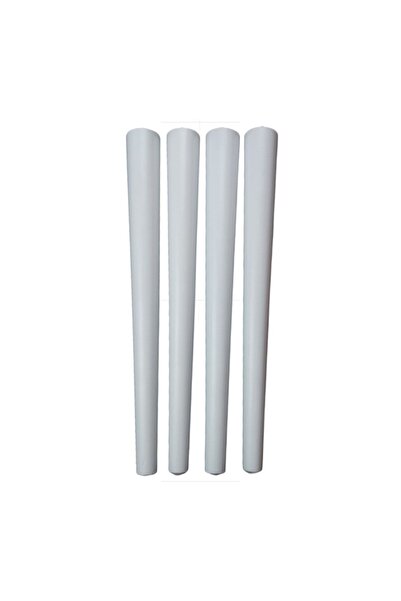 Taraf Dekorasyon Üstten Vidalı Gürgen Ahşap Beyaz Renk 42 Cm 4 Adet Sandalye ...