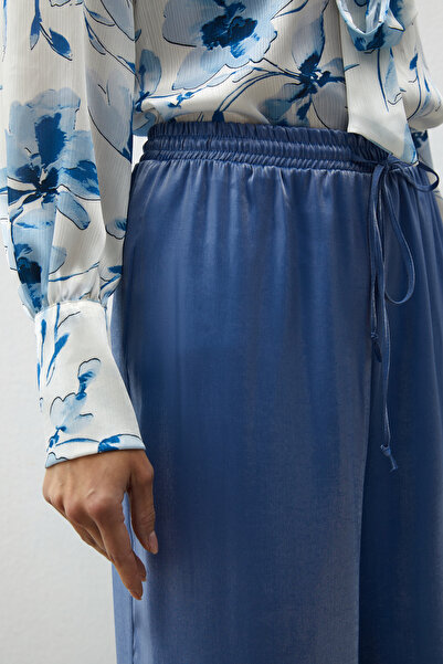 Sateen Яскраво-сині штани з еластичним поясом