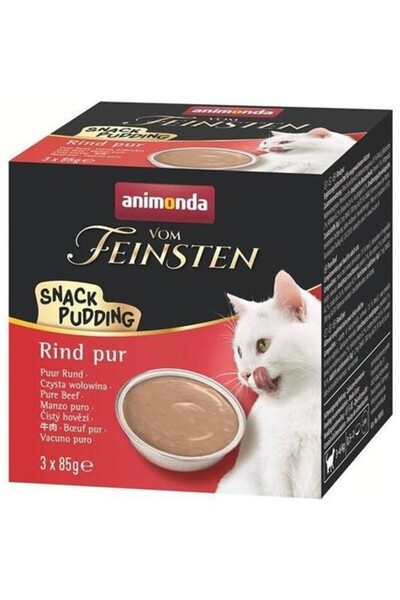 Animonda Kedi Rind Pur Snack Pudding Biftek 3x85g Skt : 04/2027
