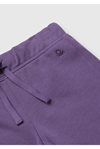 United Colors of Benetton Κοριτσίστικο μωβ φούτερ με κεντημένο λογότυπο