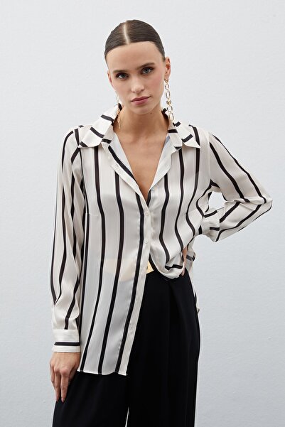Sateen Black Striped Classic Shirt