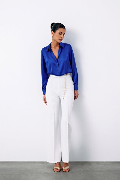 Sateen Sax Blue Satin Сорочка