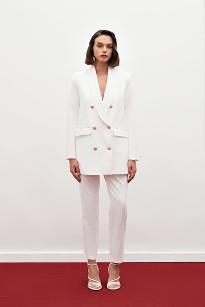 Sateen Corsage Detailed Trousers - Ecru