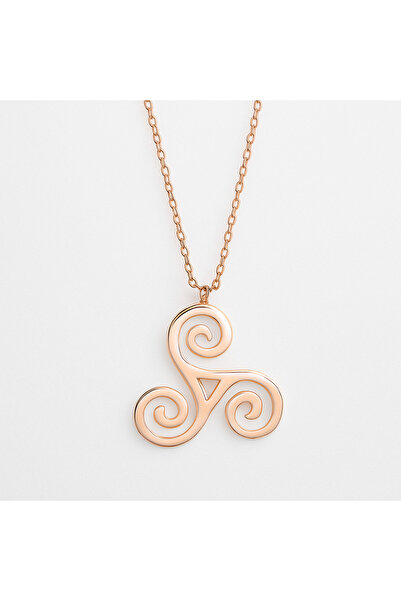 Ariş Kelt Sembolleri Dostluk Sembolü (Triskele) Altın Kolye