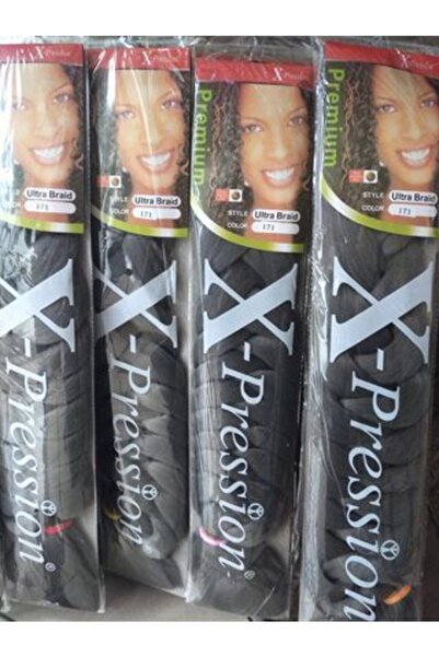 X-Pression Tricotat african gri închis 165grm