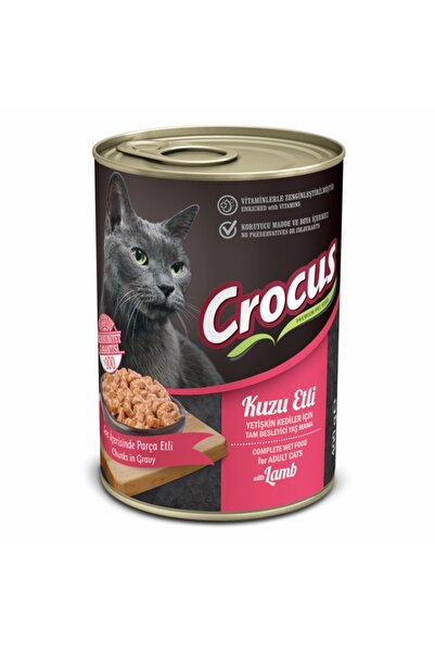 Crocus YETİŞKİN KEDİ KUZU ETLİ YAŞ MAMA 400G Skt:09/2026
