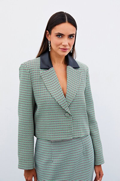 Sateen Μπουφάν Crowbar Crop - ΠΡΑΣΙΝΟ