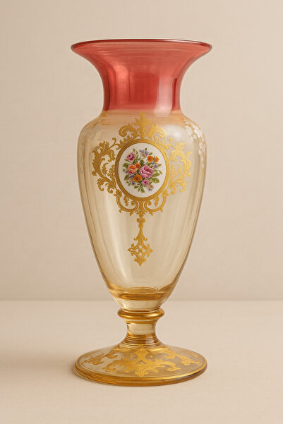 Franco Cristallerie Murano Cam Sanatının Eşsiz Örneği Zirvesi Italyan Fashion Vazo 42cm Yükseklik 1 Adet