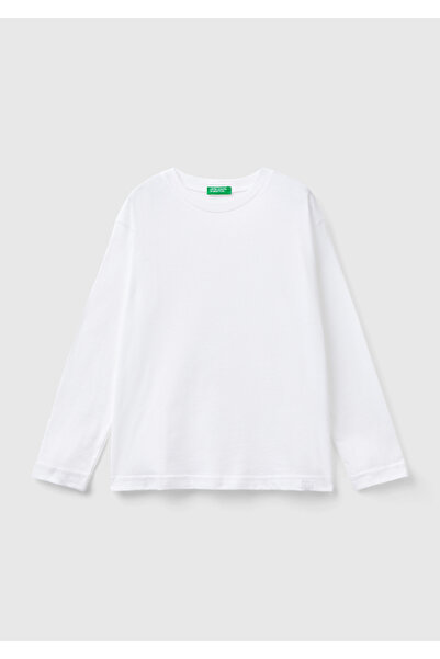 United Colors of Benetton Λευκό Basic T-shirt για αγόρι