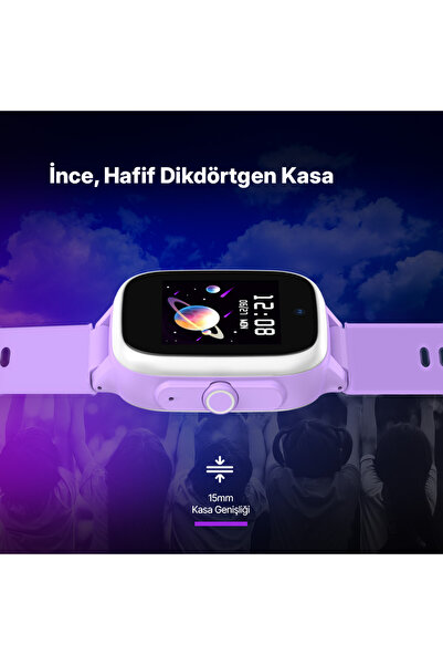 Ttec Kidi Lite GPS 4G Sim Kartlı Akıllı Çocuk Saati Sihirli Lila 2KSW01