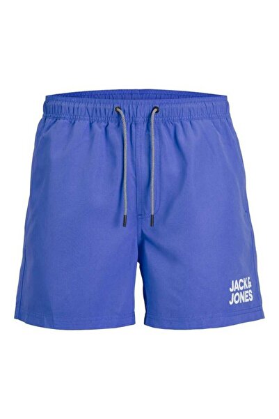 Jack & Jones Erkek Mavi Jpstbali Jjswimshorts Akm Small Logo Deniz Şortu 12206165-Bluing