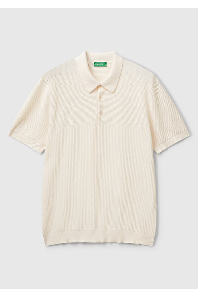 United Colors of Benetton Ανδρικό μπλουζάκι πόλο από 100% βαμβάκι με κανονική εφαρμογή