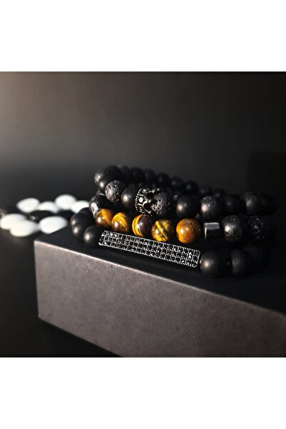 OEM Set 3 Brățări King din mărgele, Bijuterii Bărbați