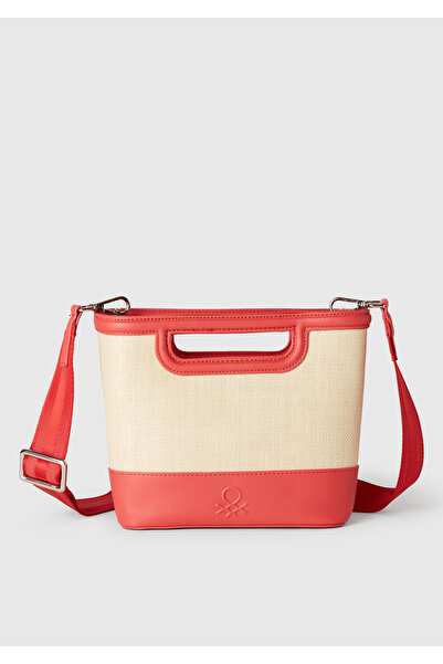United Colors of Benetton Kadın Mercan Mini Tote Çanta