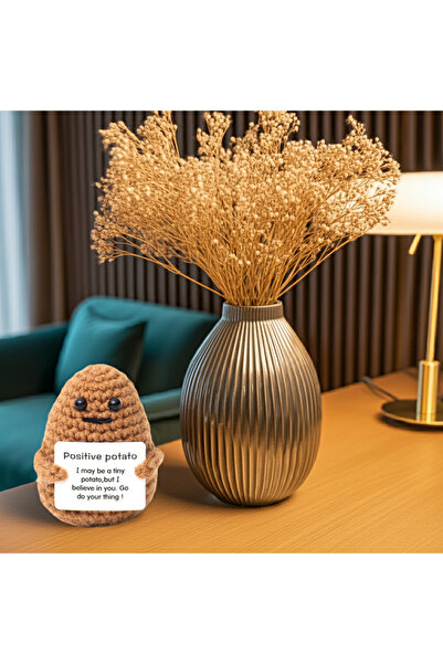 OEM Mascotă croșetată, model de cartof, Cartof pozitiv, cadou aniversar cu me...