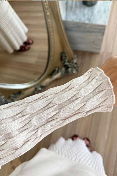 Ka Hijab Set Mercerizat cu Fusta pentru Femei - Bej