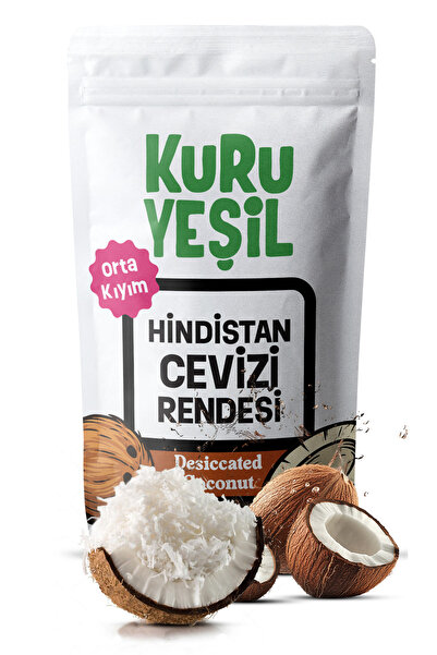 Kuru Yeşil Hindistan Cevizi Rendesi 100 gr – Orta Kıyım Seylan Menşeli Katkıs...