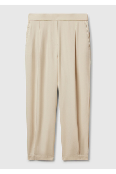 United Colors of Benetton Women's Stone Color 100% Lyocell Elastic Waist Balloon Fit Pants