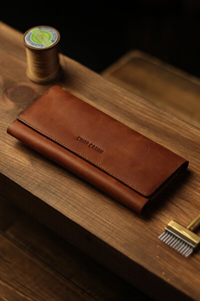 Atölye Çınar Leather Handmade DERİ CÜZDAN TİLİA İSME ÖZEL