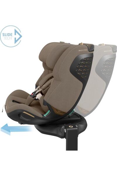 MAXİ-COSİ Emerald 360 Pro I-Size Dünyanın İlk Kızaklı, Araç Dışına Çıkabilen, ADAC'lı, 360 Dönebilir Yatabilir 0-36 kg Bebek Oto Koltuğu Authentic Truffle