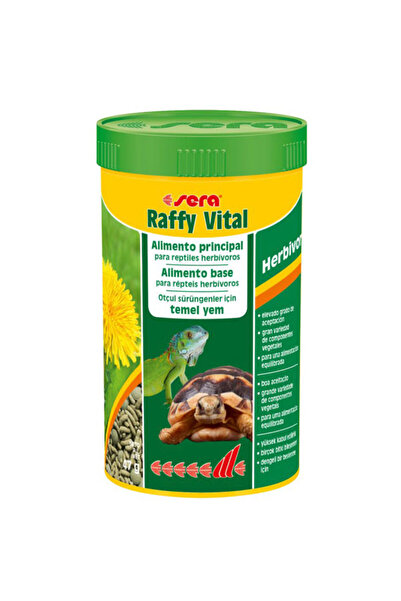 SERA Raffy Vital 250 ml 47 g Skt:11/2027 Sürüngen Yemi Kaplumbağa Yemi