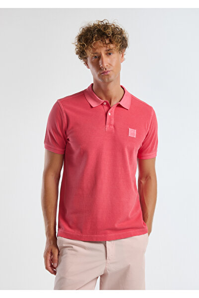 United Colors of Benetton Men's Coral 100% Organic Cotton Regular Fit Polo T-Shirt