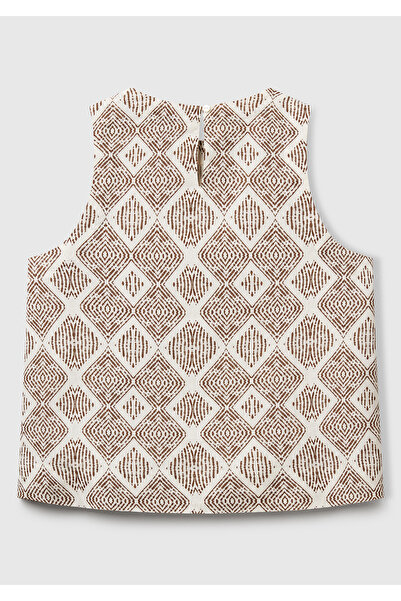 United Colors of Benetton Bluză fără mâneci cu model 100% in pentru femei