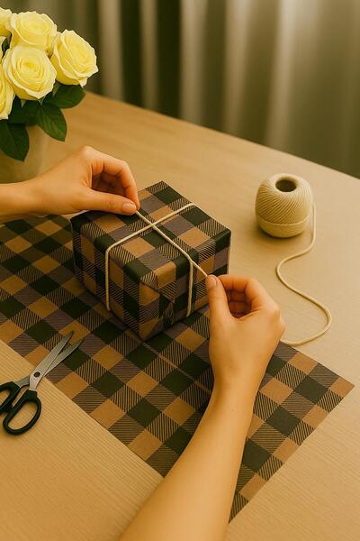 Feza Kutu Package Paper Kraft Paper Wrapping Paper Gift Paper New Year's Dowry Packaging Paper 70x100 (10 PCS)