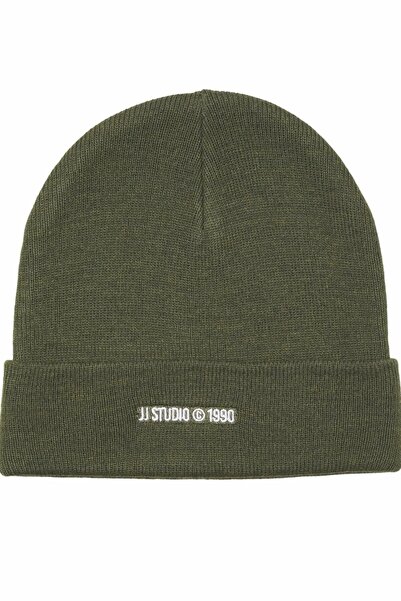 Jack & Jones Чоловіча зелена шапка Jacbottle Beanie 12259203-Kombugree