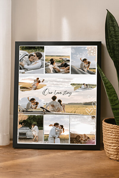 Atölyer FOTOĞRAF KOLAJI POSTER ÇERÇEVELİ 20X30 SEVGİLİYE HEDİYE,DOĞUM GÜNÜ,DÜ...