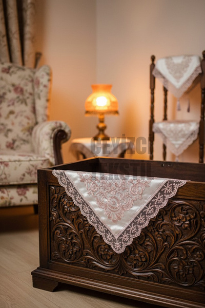 Çt Çeyizci Tekstil French Laced Embroidered, Satin Luxury Dowry Bundle, Engagement Bundle