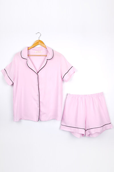 Le Mabelle Light Pink Pijama Women's Pajama Set