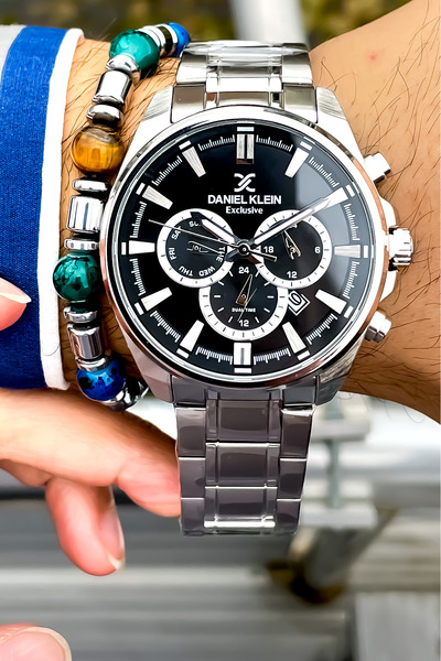 Daniel Klein Multifonksiyon Takvimli Erkek Çelik Saat Bileklik