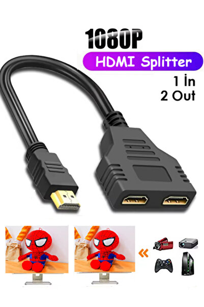 ANKTEK Hdmı Çoklayıcı Splitter Çoklu Ekran 2 Port Switch (30 CM)