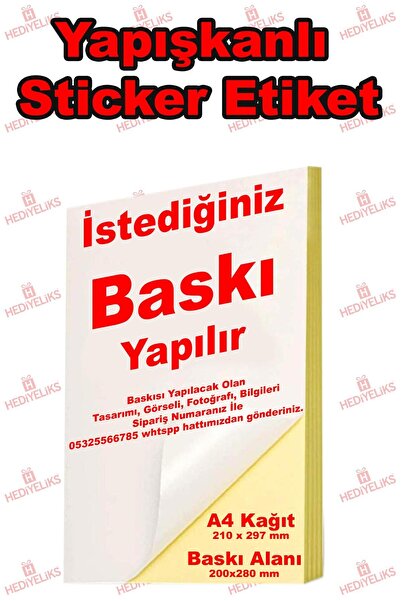 HEDİYELİKS Imprimare autocolante adezive A4