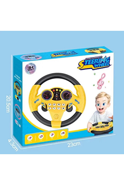 Choice ألعاب عجلة قيادة محاكاة لامعة للأطفال باللون الأصفر، لعبة أطفال، مساعد...