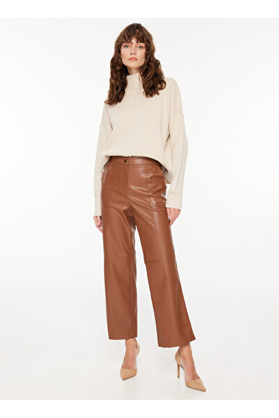 Fabrika Normal Bel Basic Kahve Kadın Pantolon F3WL-PNT9