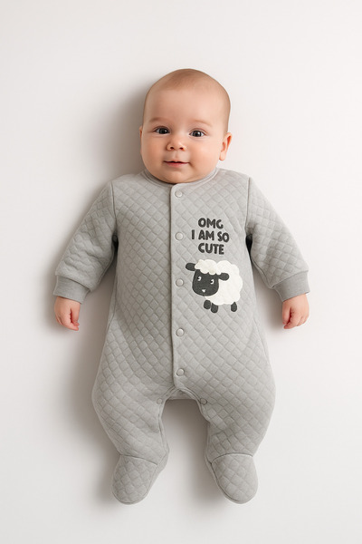 Renata's ثوب فضفاض ناعم للأطفال من الجنسين مطرز بخروف لطيف مصنوع من القطن بنس...