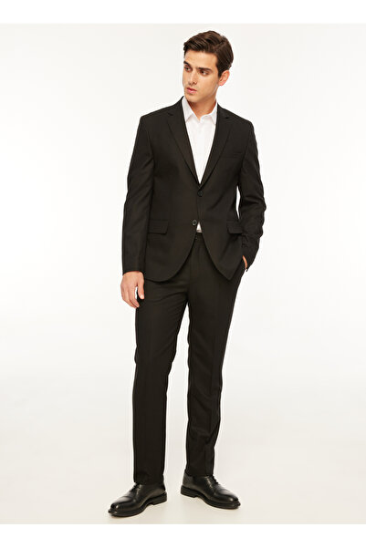 Fabrika Normal Bel Basic Siyah Erkek Takım Elbise F3WM-TKM 501