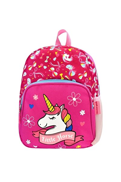 KY Anaokulu Unicorn Kreş Kız Çocuk Sırt Çantası Suluk Gözlü 2 Bölmeli