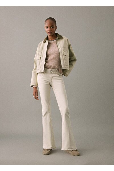 Mango Teen Düşük belli flare jean pantolon