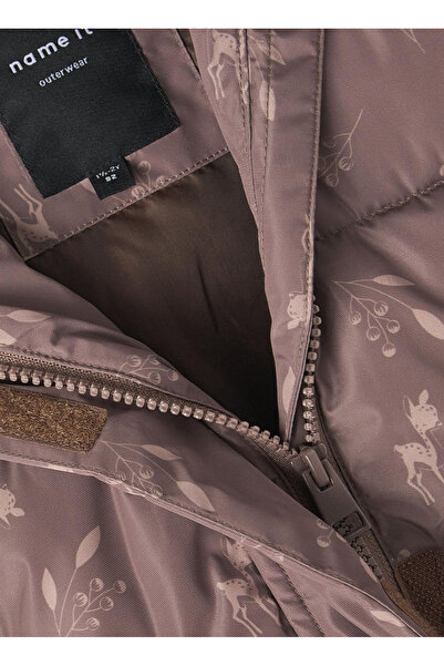 name ıt Kahve Bebek Mont NMFMEDOW03 JACKET LEAVES FO