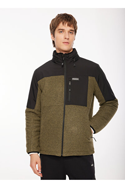 Discovery Expedition Haki Erkek Kapüşon Yaka Relaxed Fit Melanj Sweatmont D3W...