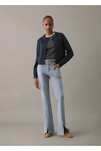 Mango Teen Yırtmaçlı flared jean