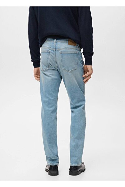 MANGO Man Jan yıpranmış görünümlü slim fit jean pantolon